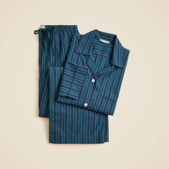 NWT J.Crew Cotton Poplin Long-Sleeve Pajama Pant Set - Picture 2 of 7